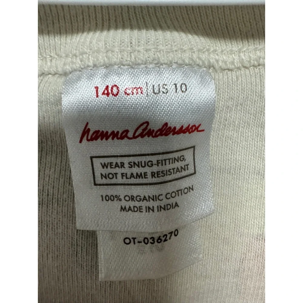 Hanna Andersson Kids Size 10 Christmas Lights‎ Organic Cotton Pajama Set 140